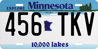 MN license plate 456TKV