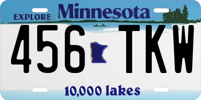 MN license plate 456TKW