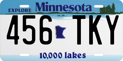MN license plate 456TKY