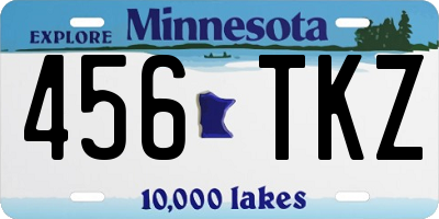 MN license plate 456TKZ