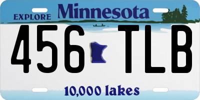 MN license plate 456TLB