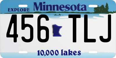 MN license plate 456TLJ