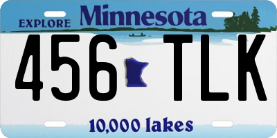 MN license plate 456TLK