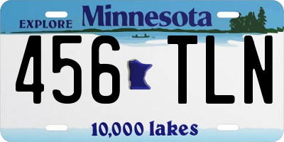 MN license plate 456TLN