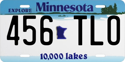 MN license plate 456TLO