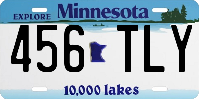MN license plate 456TLY