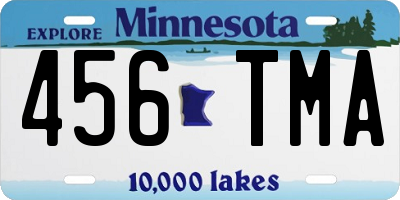 MN license plate 456TMA