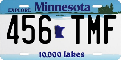 MN license plate 456TMF