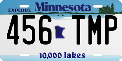 MN license plate 456TMP