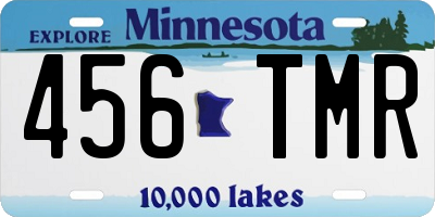MN license plate 456TMR