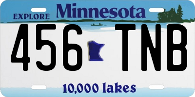 MN license plate 456TNB