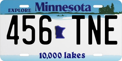 MN license plate 456TNE