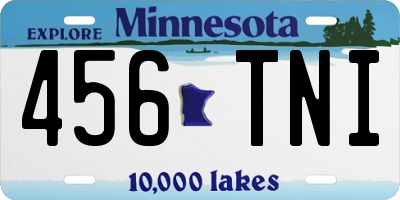 MN license plate 456TNI