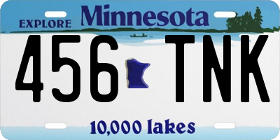 MN license plate 456TNK