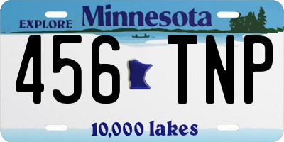 MN license plate 456TNP