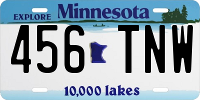 MN license plate 456TNW
