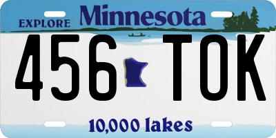 MN license plate 456TOK