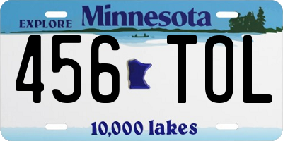 MN license plate 456TOL