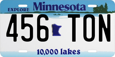 MN license plate 456TON