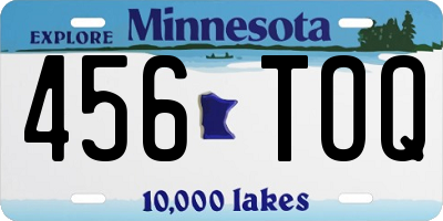 MN license plate 456TOQ