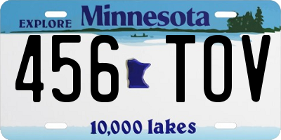 MN license plate 456TOV