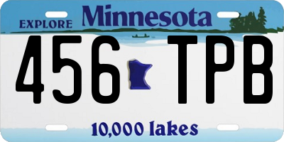 MN license plate 456TPB