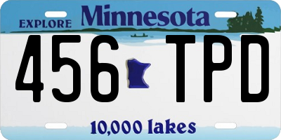 MN license plate 456TPD