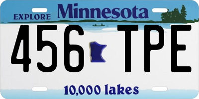 MN license plate 456TPE