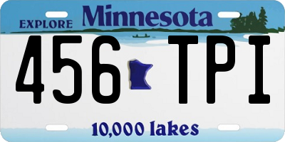 MN license plate 456TPI