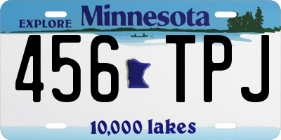 MN license plate 456TPJ