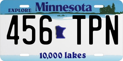 MN license plate 456TPN
