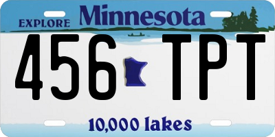 MN license plate 456TPT