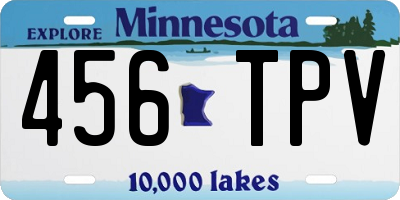 MN license plate 456TPV