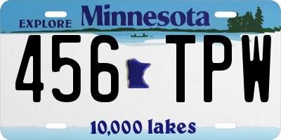 MN license plate 456TPW
