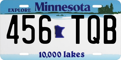 MN license plate 456TQB