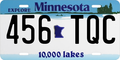 MN license plate 456TQC