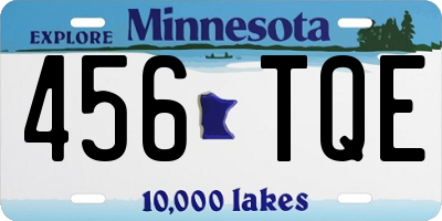 MN license plate 456TQE
