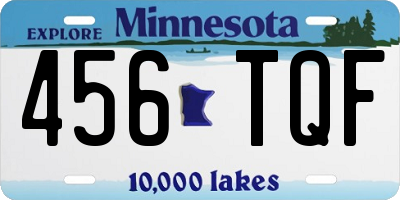 MN license plate 456TQF