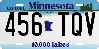 MN license plate 456TQV