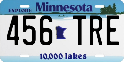 MN license plate 456TRE