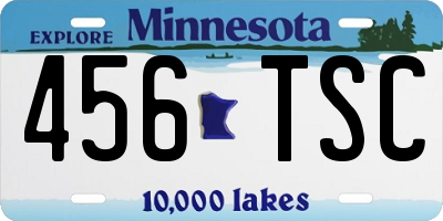 MN license plate 456TSC