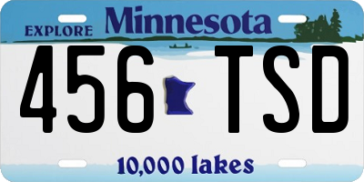 MN license plate 456TSD