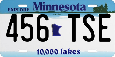 MN license plate 456TSE