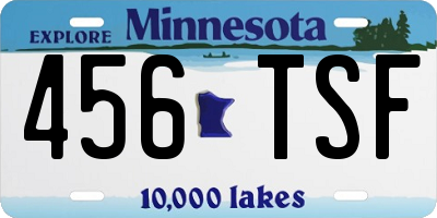 MN license plate 456TSF