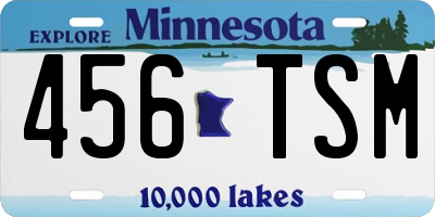 MN license plate 456TSM