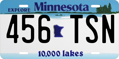 MN license plate 456TSN
