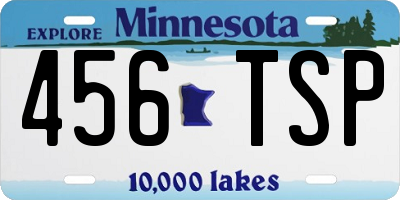 MN license plate 456TSP