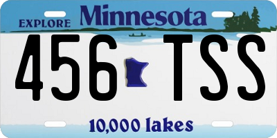 MN license plate 456TSS