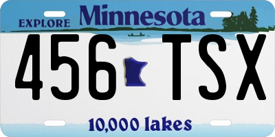 MN license plate 456TSX