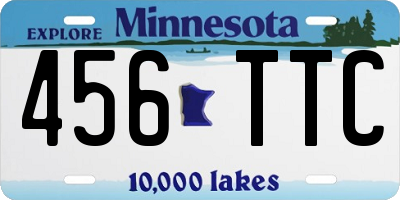 MN license plate 456TTC